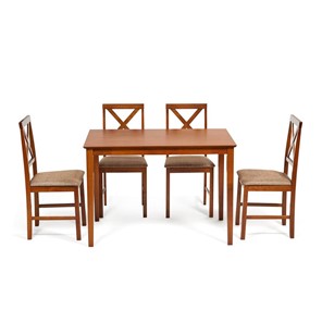 Обеденный комплект Хадсон (стол + 4 стула) id 13831 Espresso арт.13831 в Нижнекамске